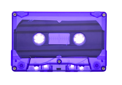 Transparent Purple Cassette Shell Tab Out